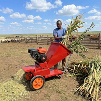 Mini Hacheuse de Fourrage Portable à Poussée Manuelle pour la Transformation des Aliments du Bétail en Petite Ferme et la Coupe d'Ensilage Domestique