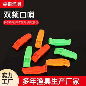 Silbato de Emergencia de Plástico Resistente con Sonido Nítido y Fuerte, Doble Orificio, con Cordón y Hebilla para Hombres, Senderismo, Caza y Camping - Product Image 2