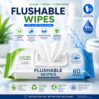 Toallitas Húmedas Desechables Económicas, Papel Higiénico Húmedo de Alta Calidad, 100% Biodegradable, para el Hogar, para Brasil, México, Marca Privada