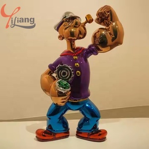 Tùy Chỉnh Thiết Kế Popeye Bức Tượng Nhựa Điêu Khắc Phim Hoạt Hình Nhân Vật Mạ Điện Nhựa Sợi Thủy Tinh Thủ Công Mỹ Nghệ Độc Đáo Popeye Bức Tượng - Product Image 6