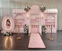 Standing Backdrop Bunga PVC Populer Set Lengkap untuk Panggung Pernikahan, Standing Backdrop untuk Acara Pernikahan