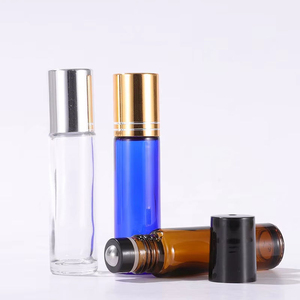 LingKa LK01 10ml Attar Cylinder Steel Glass for <b>Amber</b> Glass Screen Printed Easy Open End Roll Roller Essential Oil <b>Bottle</b> - Product Image 4