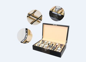 Caja de <span class=keywords><strong>Relojes</strong></span> de Madera de Lujo con Interior de Microfibra Ultra Suave, <span class=keywords><strong>Organizador</strong></span> para 12 <span class=keywords><strong>Relojes</strong></span> de <span class=keywords><strong>Hombre</strong></span> - Product Image 5