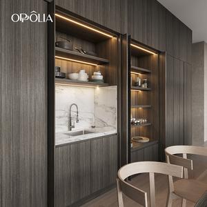 OPPOLIA Bordo per Mobili da Cucina in PVC Durevole <span class=keywords><strong>con</strong></span> Finitura Effetto Legno, Design Europeo, Senza Giunture, per Armadi <span class=keywords><strong>e</strong></span> Isole da Cucina - Product Image 4