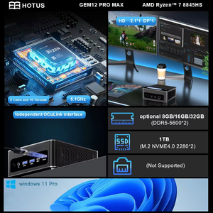 Mini Gamer Desktop AMD R7 7840HS 8845HS Oculink Mini <span class=keywords><strong>PC</strong></span> Win11 WiFi6 DDR5 2x2,5G LAN USB4.0 4K Computadora para juegos - Product Image 3