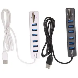 Small Usb Hubs 480 Mbps speed 6 In 1 Usb C Hub Multiport compatible 6 Port Usb 3.0 Type C Hub Adapter For Ipad Pro