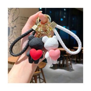 3D Cute Cartoon Resin Bear Love Heart <b>Key</b> Chain Women Purse Bag Charm Pendants Schoolbag Accessories Car Keychain <b>Key</b> <b>Rings</b> - Product Image 1