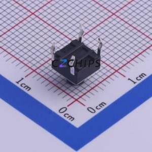 TS-1002-06026 Tactile Switch Through hole Component (THT)-4P,6x6mm Switch Single Pole Single Throw Round Button Through Hole 6mm - Product Image 2