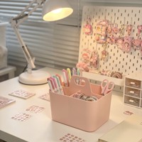 Boîte de rangement multifonctionnelle portable de bureau MONR en polystyrène (PS) au design moderne et minimaliste, organisateur de cosmétiques pour la maison
