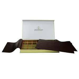 <span class=keywords><strong>Boîte</strong></span> d'emballage en <span class=keywords><strong>carton</strong></span> dur, 50 pièces, de marque, magnétique, pour paquets de chocolat, avec insertion jaune - Product Image 3