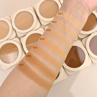 Poudre compacte personnalisée pour le visage, fond de teint, poudre fixante, poudre minérale vegan, matifiante, contrôle du sébum, poudre compacte pour le maquillage
