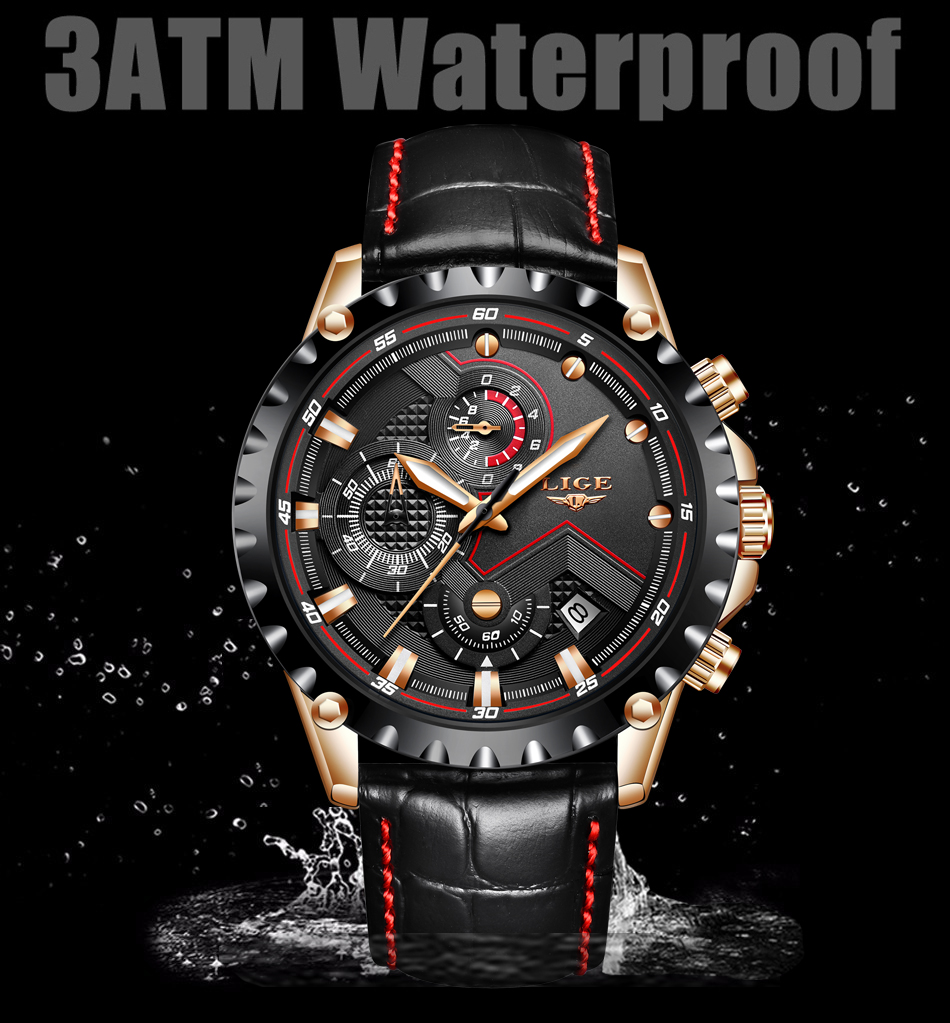 LIGE Fashion Mens Watches Top Brand Luxury Waterproof Military Chronograph Sport Quartz Wrist Watch Men Clock Male Reloj Hombre