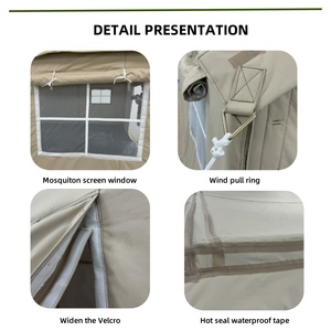 Tienda <span class=keywords><strong>de</strong></span> Campaña <span class=keywords><strong>de</strong></span> Invierno <span class=keywords><strong>para</strong></span> 12 <span class=keywords><strong>Personas</strong></span>, Lona Caqui, <span class=keywords><strong>para</strong></span> Campamento al Aire Libre, Impermeable, Tente Humanitaire - Product Image 4