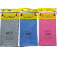 Nouvelle nappe de table rectangulaire en plastique jetable imperméable en PEVA pour les fêtes et l'usage domestique 137CM*183CM