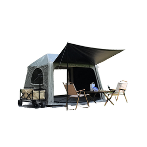 Tente gonflable tout-en-un pour le <span class=keywords><strong>camping</strong></span> en plein air, 6,5+9 m², pour 1 à 4 personnes, automatique, portable et imperméable, en tissu Oxford - Product Image 1
