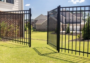 Panneaux <span class=keywords><strong>de</strong></span> clôture <span class=keywords><strong>de</strong></span> jardin en fer forgé, tubes métalliques soudés galvanisés et thermolaqués noirs, d'occasion, économiques et écologiques - Product Image 6