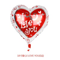 Ballons en aluminium « Je t'aime » pour fête d'anniversaire, ballons en aluminium pour fête, ballons en aluminium rouges en forme de cœur, fournitures de décoration de mariage