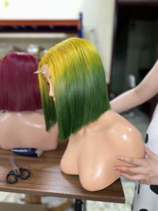 Perruque en cheveux humains du Vietnam au prix d'usine, 100% cheveux vierges Remy, perruque en dentelle complète pour salon et exportation en gros - Product Image 2