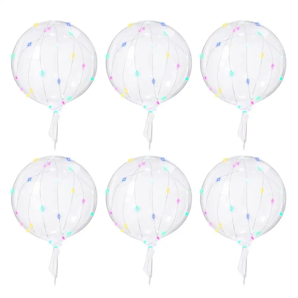 Lampu Balon Bobo LED Murah untuk Hadiah Promosi 18 Inci Led Tali Berkedip Balon Helium untuk Dijual