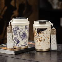 Promotion 316 tasse isolée intérieure en céramique en acier inoxydable Double tasse à café avec logo personnalisé