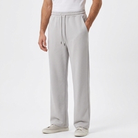 Pantalon de survêtement homme taille mi-haute coupe droite style hip-hop avec poches plaquées, décontracté et ample pour le sport