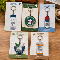 Porte-clés personnalisés en forme de pilule, porte-clés en forme de flacon de médicament, design médical, cadeau de pharmacie, souvenir, cadeaux promotionnels