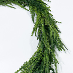 Guirlande artificielle de cyprès et de pin, 100-200 cm, à suspendre au mur, plante verte en plastique, décoration de Noël pour la maison - Product Image 3