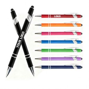 Stylo à bille noir personnalisé avec logo imprimé, cadeau promotionnel pour les activités de bureau et d'entreprise - Product Image 1