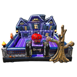 Fête foraine en plein air, fête d'Halloween, machine à taureau mécanique, jeux de manèges à la citrouille pour adultes - Product Image 1