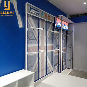 ชั้นวางโลหะติดผนังสำหรับตกแต่งร้านขายเสื้อผ้าแฟชั่นสำหรับเด็ก - Product Image 1