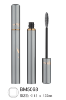Tube de mascara rechargeable multi-usage en aluminium vide, flacon cosmétique anti-fuite pour mascara et sérum pour cils avec applicateur brosse