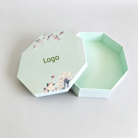 Maßgefertigte Achteckige Geschenkbox Kraftpapier Starre Kartonbox mit Deckel und Boden Wasserdicht für Lebensmittel Süßigkeiten Schokolade Halloween Weihnachten OEM ODM Logo