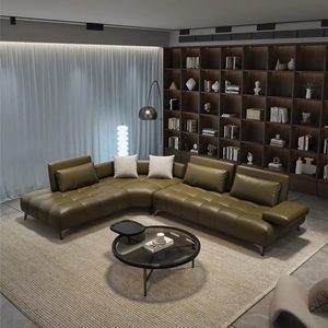 <span class=keywords><strong>Produit</strong></span> sélectionné : Canapé moderne minimaliste <span class=keywords><strong>en</strong></span> <span class=keywords><strong>cuir</strong></span> de vachette, facile à <span class=keywords><strong>nettoyer</strong></span>, design modulaire, fabricant de Foshan, sur mesure - Product Image 1
