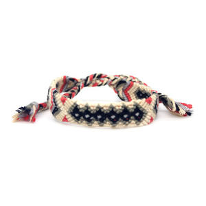 กำไลข้อมือสำหรับเด็กผู้หญิงทำจากผ้าฝ้ายสีรุ้งสานด้วยมือสไตล์<span class=keywords><strong>เนปาล</strong></span>หลากสี - Product Image 6