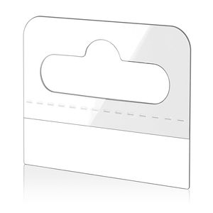 Self <b>Adhesive</b> J <b>Hook</b> Hanging Tabs Heavy Duty Sticky Plastic Hang Tags for Retail Displays Clear <b>Hook</b> Hang Tabs - Product Image 4