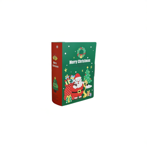 Caja de Dulces Navideña con Forma de Libro, 10 Piezas, Diseño de Papá Noel, Cajas de Regalo para Fiestas - Product Image 1