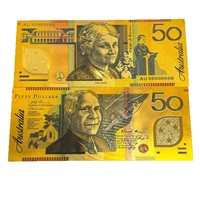 Koleksi Uang Kertas Berlapis Emas 8 Desain Australia Penjualan Terlaris 2026