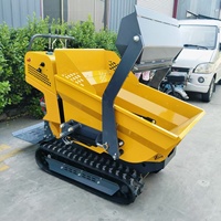 Mini-dumper hydraulique robuste de 500 kg : Transporteur sur chenilles diesel de 5,5 CV pour la construction et l'utilisation en verger