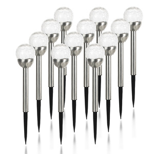 Solar Crack Ball Led Ground <b>Light</b> 8 Inch Split Pattern Outdoor Garden Lawn Landscape Lighting Waterproof With Solar <b>Panel</b> - Product Image 2