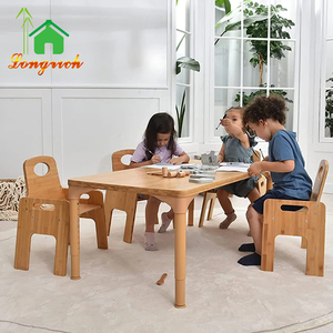 <span class=keywords><strong>Tavolo</strong></span> per <span class=keywords><strong>Bambini</strong></span>, <span class=keywords><strong>Tavolo</strong></span> da Picnic in Bambù Naturale, Scrivania per Feste e Studio per <span class=keywords><strong>Bambini</strong></span> con Set di Sedie, <span class=keywords><strong>Tavolo</strong></span> <span class=keywords><strong>Attività</strong></span> per Neonati - Product Image 4
