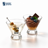 Gobelet à dessert sans pied personnalisé avec logo, 8 oz, pour glaces, cocktails et martinis