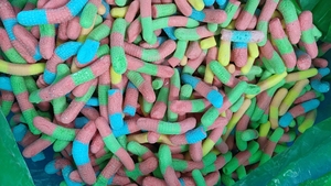 Caramelle Liofilizzate <span class=keywords><strong>Halal</strong></span> a Forma di Verme Tricolore LX 1kg - Product Image 2