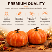 Grande citrouille orange réaliste, décoration pour Halloween et la fête des récoltes, présentation créative pour la maison et le bureau