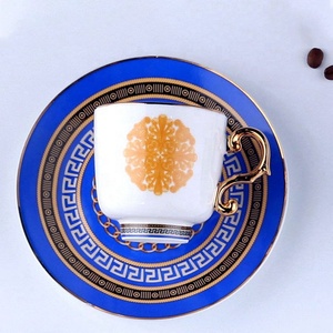 Turkish Style Luxury Mini Espresso Cup and Saucer Set 6-Piece Porcelain Coffee <b>Tea</b> Mug with Gift <b>Box</b> for Travel - Product Image 6