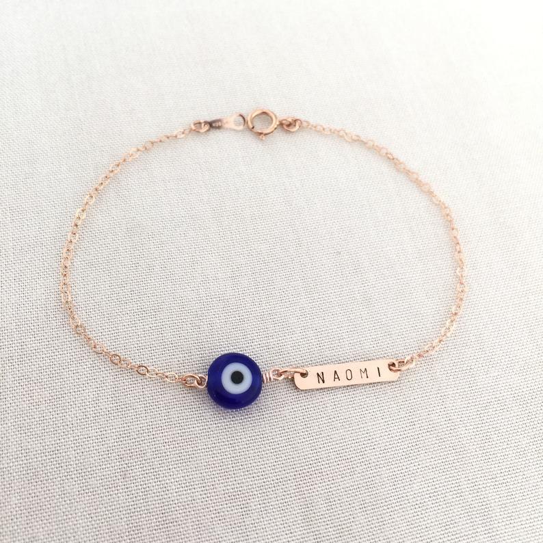stainless steel bracelet evil eye