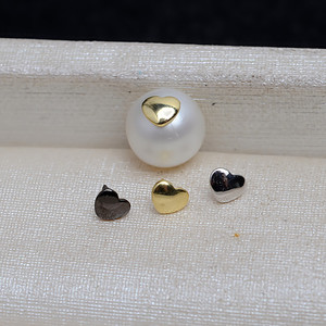 10 Piezas de Plata S925, Cuentas en Forma de Corazón con Orificio Pasante, Tapones Decorativos, Diseño Barroco, Accesorios para Joyería DIY - Product Image 1