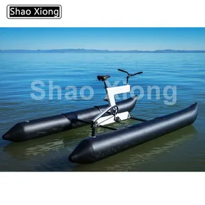 물 배 페달 배 팽창식 물 자전거 바다 자전거 페달 자전거 승차 관 Waterbike Chiliboat PVC Pontoons