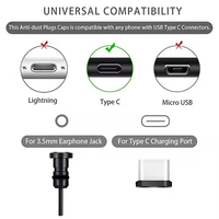 Bouchon anti-poussière en métal Type-C pour port de charge USB, capuchon de protection anti-poussière pour chargeur Samsung Xiaomi, capuchons de téléphone