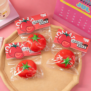 Hot Sale TPR Fluid Fruit Tomato <b>Squishy</b> Flour Filling Slow Return Hand Exercise Squeeze Stress Relieve Toys for Kids Adults - Product Image 5