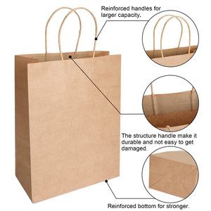 Bolsa de Regalo Ecológica Reciclada Barata, Bolsa de Papel para Joyería con Asa, Impresa Personalizada con su Propio Logotipo, para Envasado de Alimentos para Llevar - Product Image 3